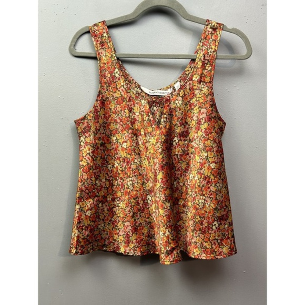 Victoria's Secret Tank Top Womens Small Floral Sleeveless Blouse 90s Y2K Vintage